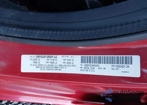 2011 Dodge Avenger Express z USA, uszkodzony, nr VIN 1B3BD4FB1BN542079